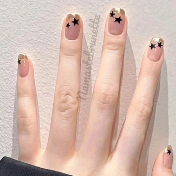 2/$16 Stars French Manicure Press On Nails - Picture 8 of 13